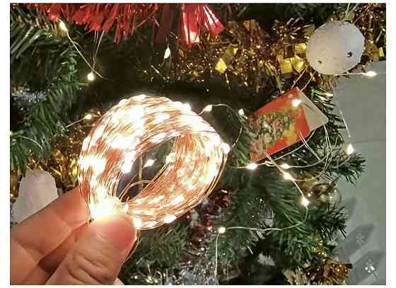 Гірлянда Роса 10 м 100 led з usb теплий білий Смела