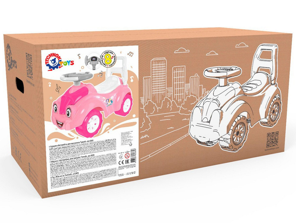 Толокар музичний «Принцеса» ТехноК 6658 дитяча машинка каталка для дітей Київ - фото 8