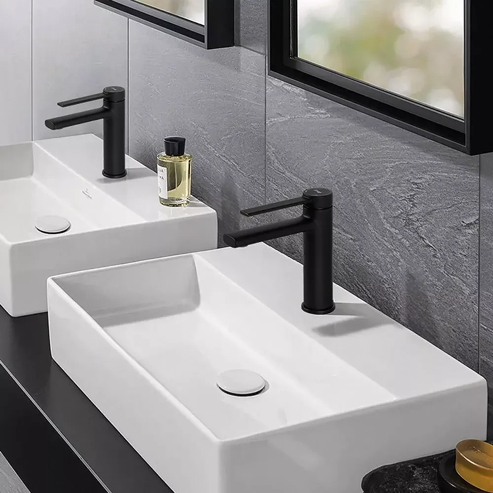 Змішувач для умивальника FRAP F1067-6 чорний Київ - фото 2