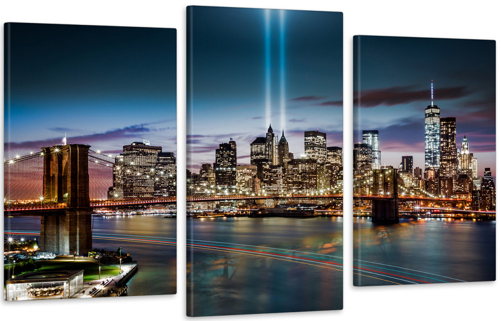 Модульная картина в гостиную / спальню Картина Нічні огні  Art-602_3 Киев - изображение 1