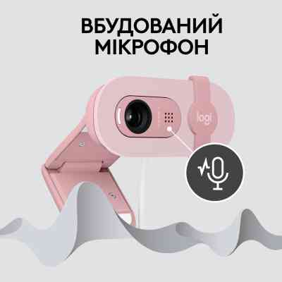 Веб-камера Logitech Brio 100 Full HD Rose (960-001623) Винница