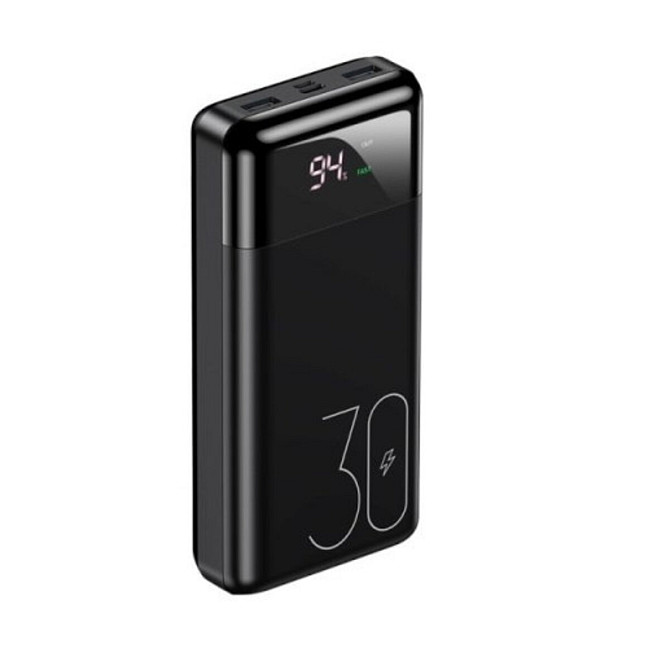 Зовнішній акумулятор Usams US-CD103  PB38 Dual QC3.0+PD Digital Power Bank 30000mAh Black Киев - изображение 1
