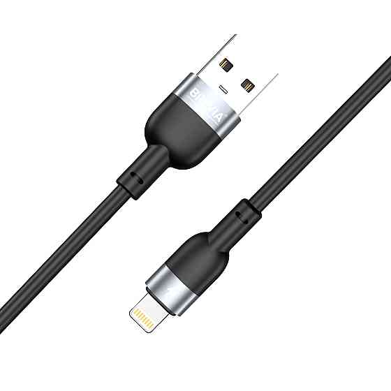 Кабель Brevia USB to Lightning 2,4A 1,2м, чорний ZIP (52120BULZ1) Львів