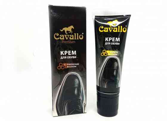 Крем для шкіряного взуття чорний Cavallo 6 шт Київ