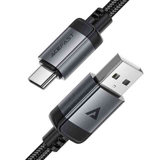 Кабель ACEFAST C20-04 USB-A to USB-C aluminum alloy charging data cable Black Одеса