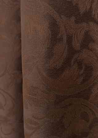 Комплект готових штор VR-Textil Жакард № 1088ш Коричневий 130х170 см 2 шт (35-0417) Київ