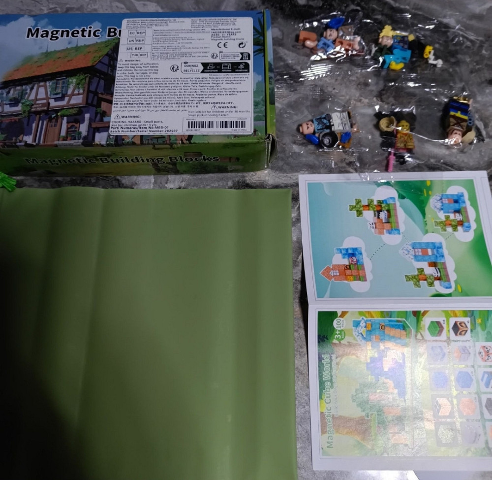 Магнітний конструктор майнкрафт 100шт +5 фігурок. Харків - фото 1