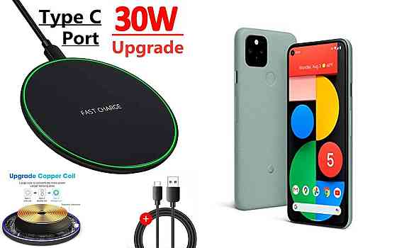 Бездротовий зарядний пристрій Copper до 30W для Google Pixel 7, Pixel 7a, Pixel 7 Pro, USB-C, LED Київ