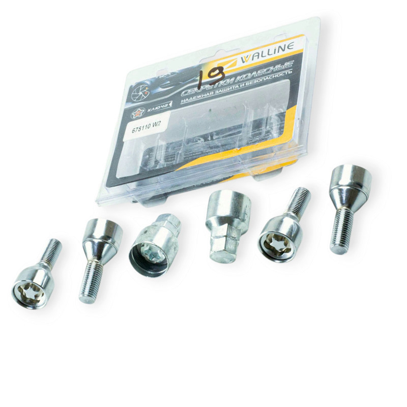 Болт хром 12х28 (ш 1,5) конус, секретки (круч кільце 2ключа) Метелик (4шт) колісний Мукачево - фото 1