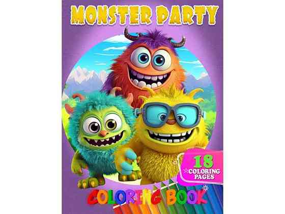 Раскраска А4 18-ти кол рисунков. Monster Party ТМ Джамби Киев