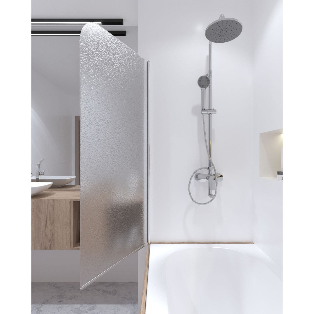 Штора на ванну Qtap Standard CRM407513APL скло Pear 6 мм, 75х140 см, ліва Київ - фото 9