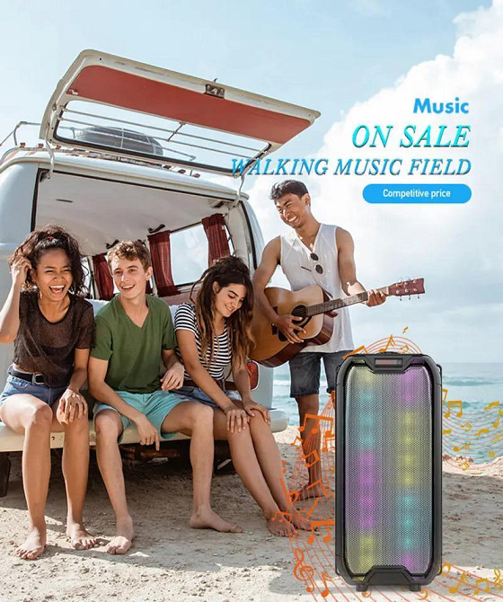 Мощная Bluetooth колонка ZQS-4235 с подсветкой и микрофоном Винница - изображение 7