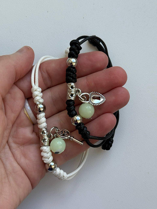 Парные браслеты «Замок и ключ» – светятся в темноте Киев - изображение 2