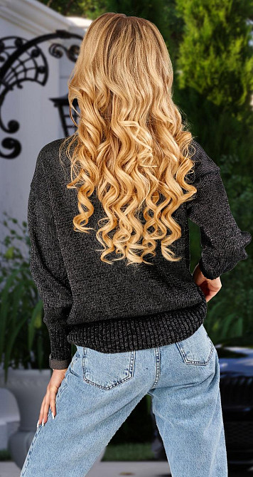 Светр чорний з блиском (42-46) Київ - фото 5