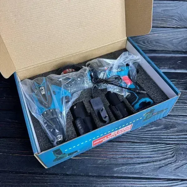 Набор электро инструменту 2в1/ Шуруповёрт+Болгарка мини 2 акб 12V AT-AG7501-2 Коломия - фото 3