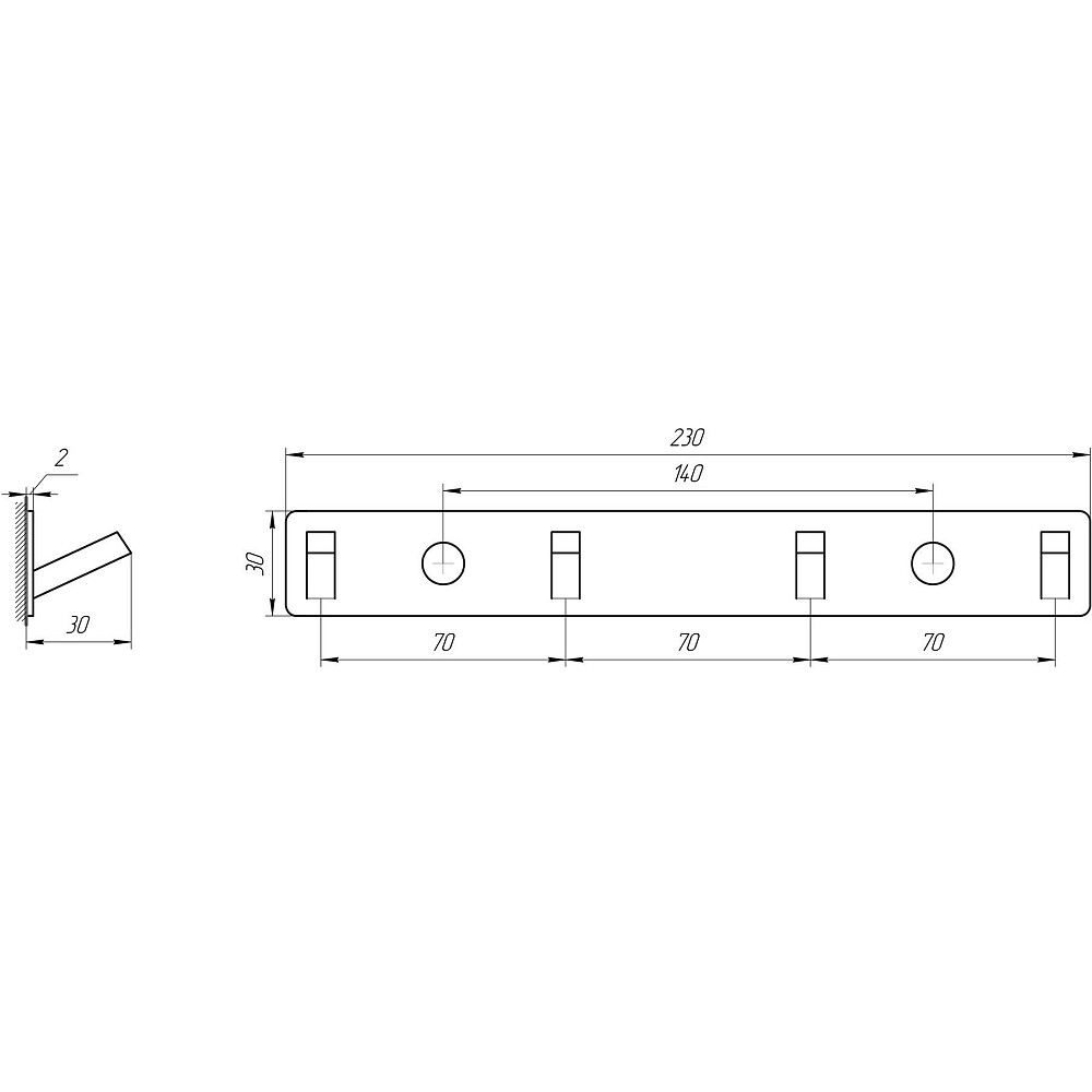 Планка з гачками TOPAZ TKB 9385-4 Луцк - изображение 4