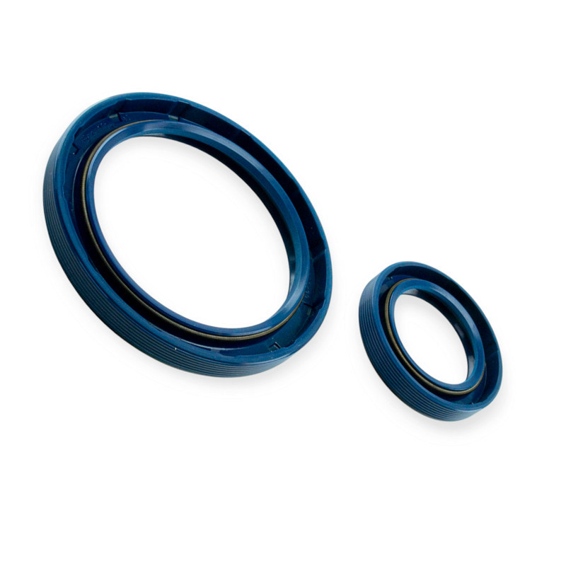 Сальник Москвич 412 комплект синие КРТ коленвала Мукачево - изображение 1