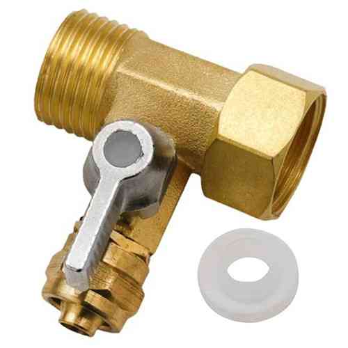 Кран с отводом (тройник) для подключения фильтра воды, Кран-американка 1/2 Киев