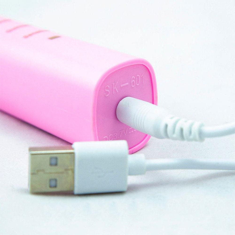 Электрическая зубная щетка, 4 насадки, Shuke, Розовая/ Аккумуляторная зубная щетка / Ультразвуковая электрощетка Киев - изображение 7