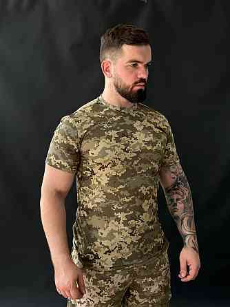 Тактическая футболка летняя пиксель, военная футболка для ЗСУ, штурмовая боевая футболка Coolmax Львов