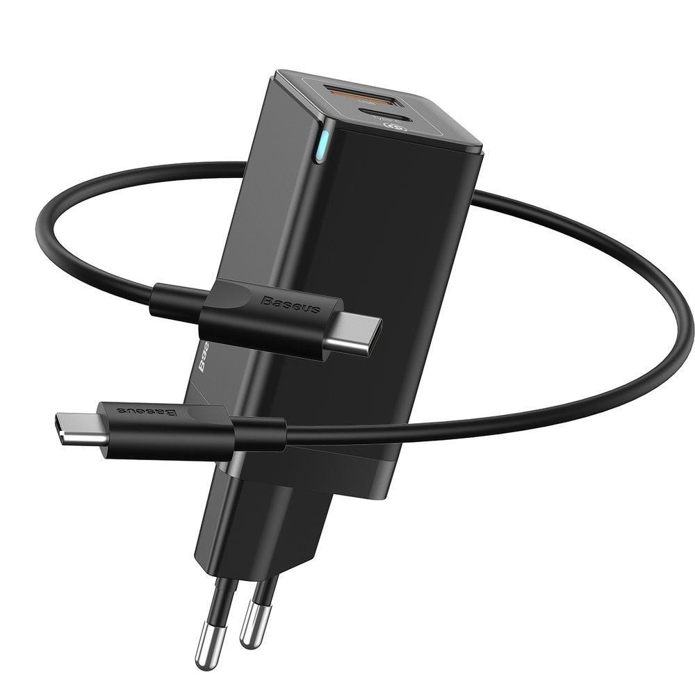 Зарядное устройство для быстрой зарядки 45Вт USB Type-C черный Baseus GaN CCGAN-Q01 Киев - изображение 2