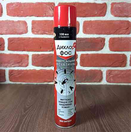 Діхлофос універсальний аерозоль 400 мл - засіб від тарганів, клопів, мурах, мошок та інших комах. Харків