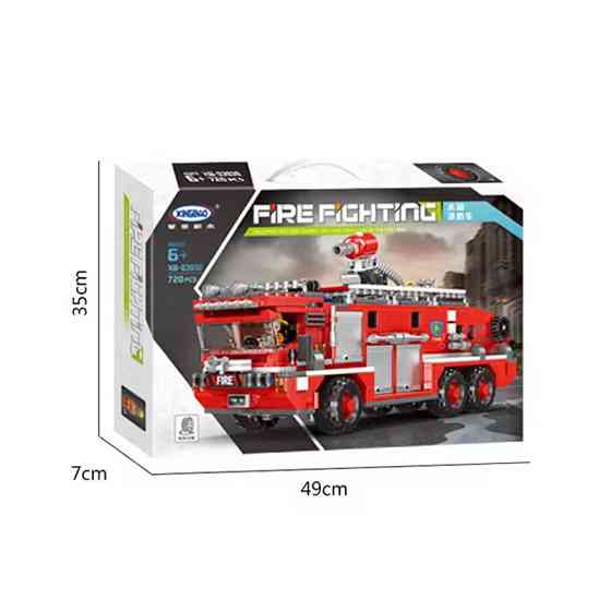 Конструктор детская “Пожарная машина” игровая на 720 деталей цвет красный Каменец-Подольский