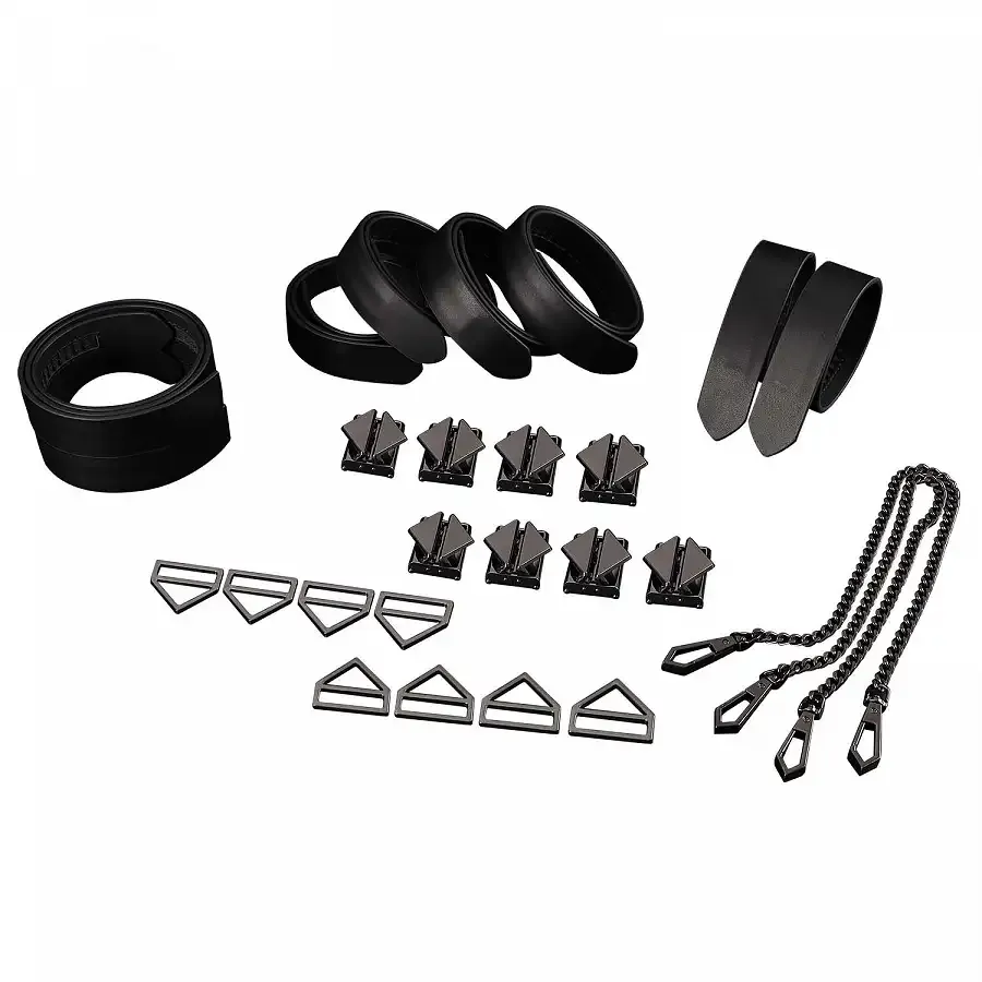 Набір із 8 ременів для зв'язування LOCKINK 8-Bondage-Straps Restraint Set - Black Львів - фото 7