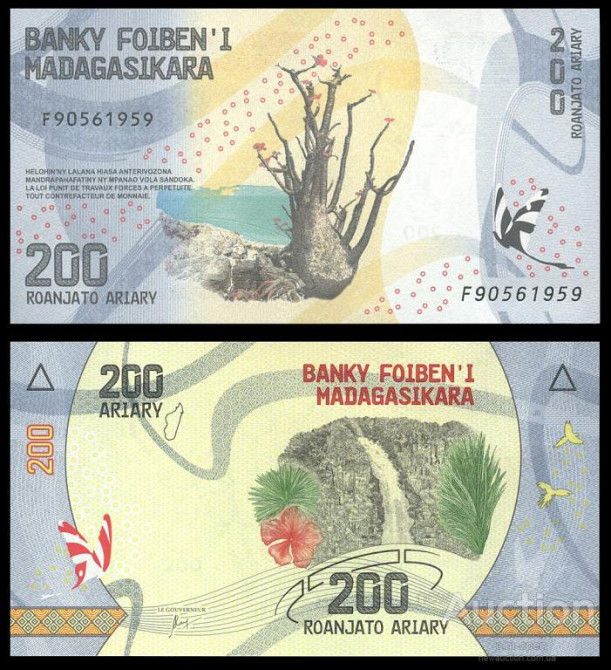 Мадагаскар / Madagascar 200 Ariary 2017 Pick UNC Полтава - изображение 1