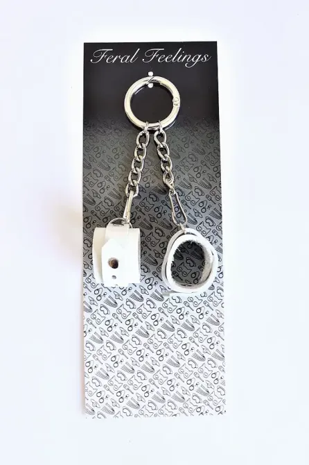 Брелок Наручники Білий Львів - фото 2