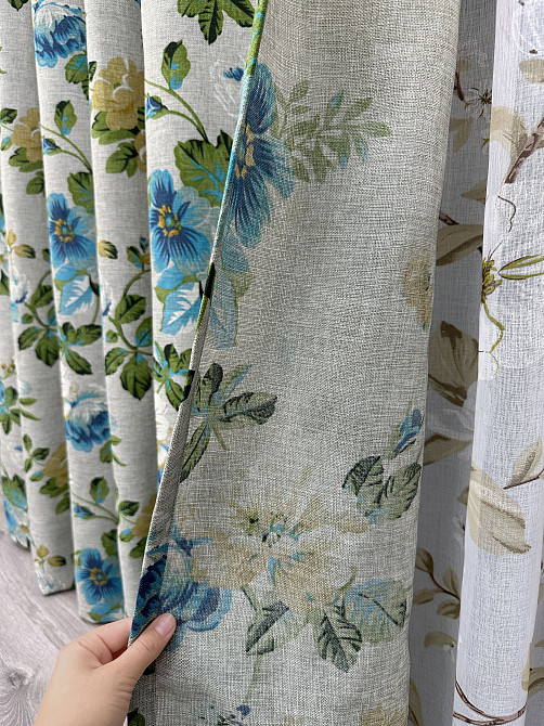 Комплект штор VR-Textil Лен Прованс 200х270 2шт и Тюль 500х270 2082ш-1908т Разноцветный 71-211/6 Киев - изображение 6
