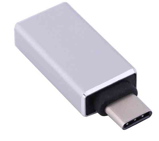 Перехідник Type-C --> USB 3.1 (OTG) OEM, сріблястий Вінниця