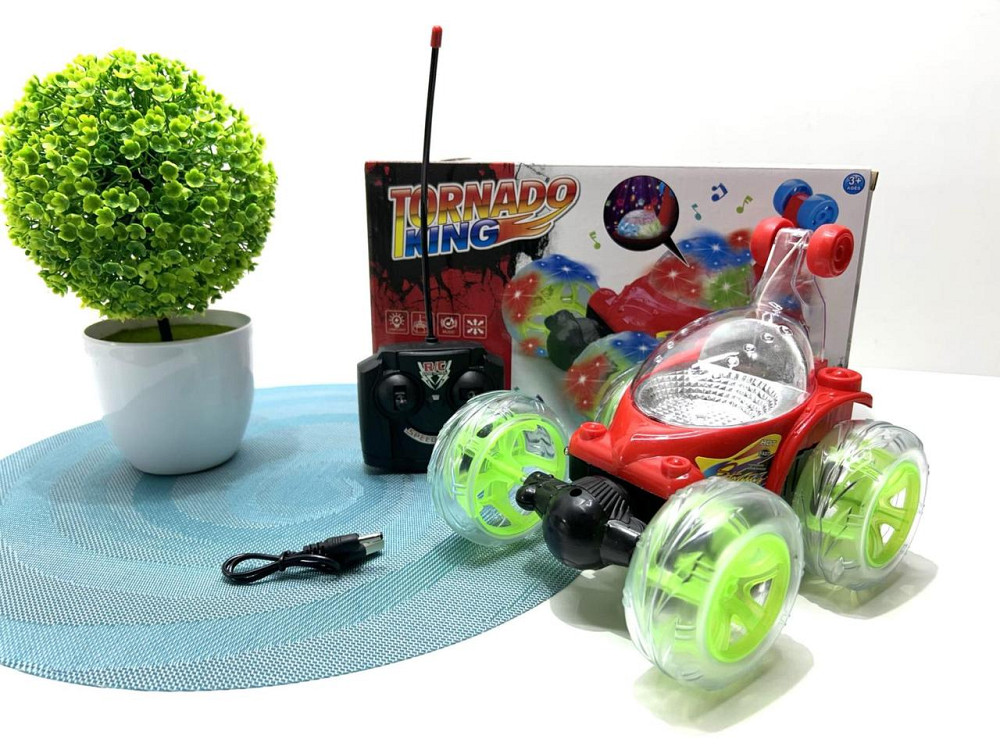 Машина Перевертень трюкова радіокерована зі колесами, що світяться, 18 см Червона (3048) Чернігів - фото 3