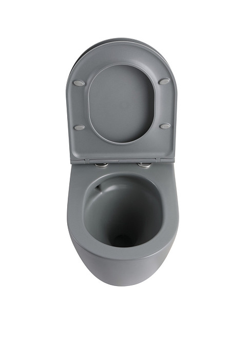 Унітаз підвісний Mixxus Premium ELLIPSE-0308-T3 GRAY 490x360x360mm система змиву TORNADO 3.0 (MP6654) Київ - фото 2