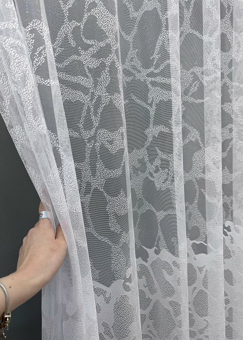 Тюль VR-Textil 1528т Преміум Жакард Білий 400х270 см (42-1076) Київ - фото 4