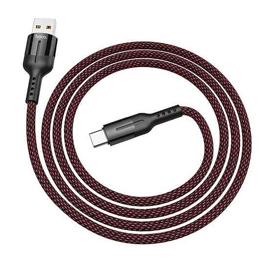 Кабель HOCO U68 Type-C 5A Gusto flash charging data cable Black Киев