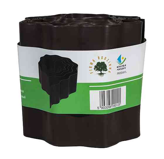 Бордюрна пластикова стрічка 15 см 9 метрів коричнева VARTCO (Польща) Дніпро