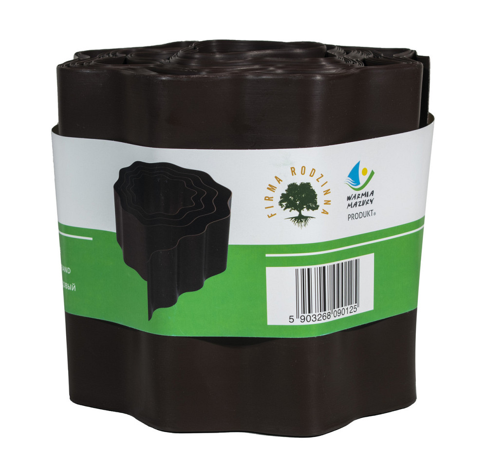 Бордюрна пластикова стрічка 15 см 9 метрів коричнева VARTCO (Польща) Дніпро - фото 5