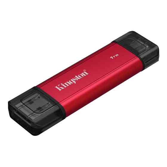 Портативный SSD Kingston Dual USB-A/C 1TB Dual Portable 1050MB/s USB 3.2 Gen 2 Red/Black Одесса
