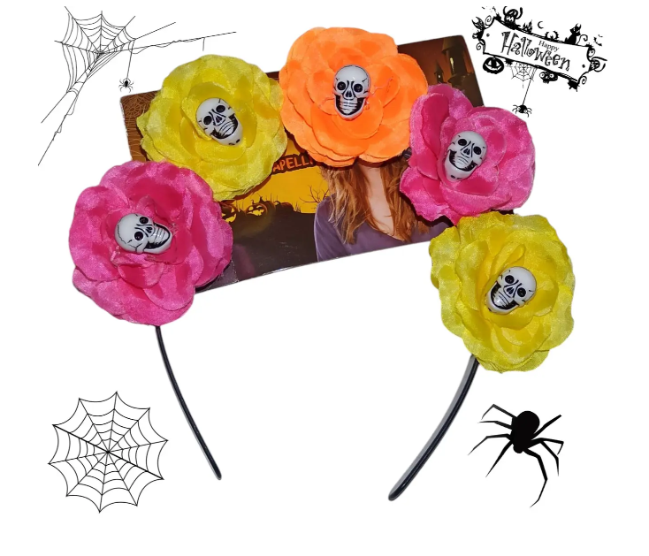 Обруч на Хэллоуин с черепами one size разноцветный Киев - изображение 2