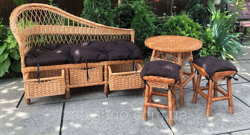 Мебель плетеная: диван, стол и табуретки Киев - изображение 2