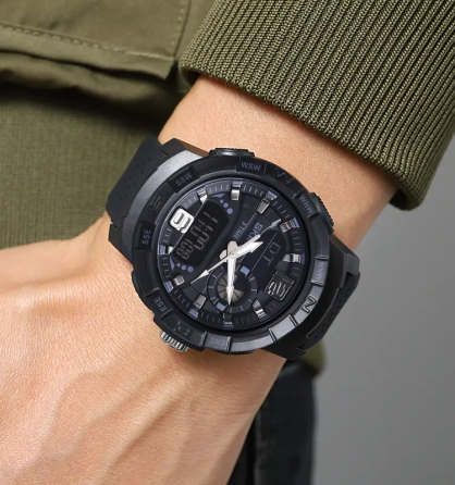 Часы мужские наручные спортивные Skmei 2163 с двойным дисплеем и подсветкой (Черный) Винница