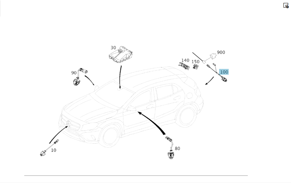 Mercedes-Benz  A0009051503 Камера заднього виду на кришці багажника C-Class W205 C-class Estate S205 GLC X253 ML/GLE W166 GL/GLS X166 GLA X156 V-class Одеса - фото 2