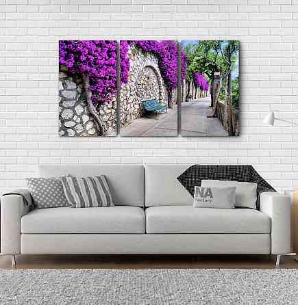 Модульная картина Цветы Дорога Аrt-164_3А Киев