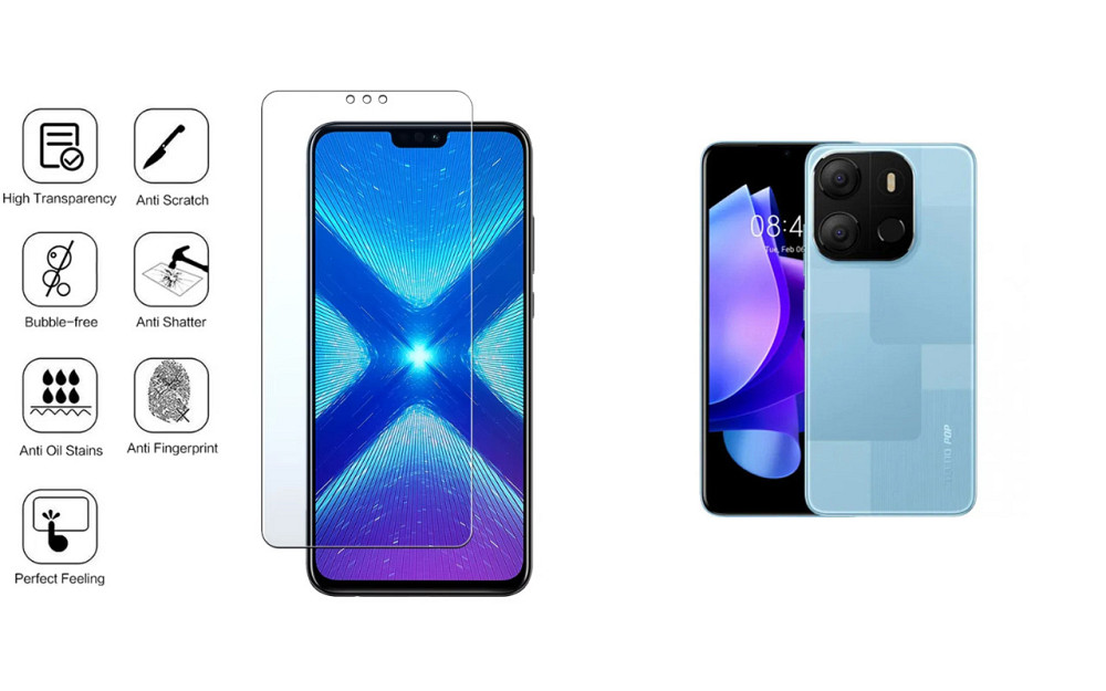 Защитное стекло NeoGlass для Tecno POP 7 (BF6), POP 7 Pro – ультрапрозрачное и устойчивое Киев - изображение 4