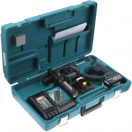 Професійний акумуляторний перфоратор  Makita DHR202RX4 : з АКБ 2шт-18V 3 Аг + 1,5 Аг, 2 Дж Київ