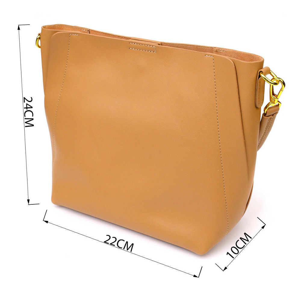 Женская деловая сумка из натуральной кожи 22110 Vintage Песочная Киев - изображение 3