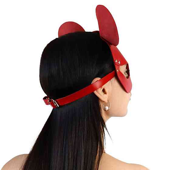 Шкіряна маска мишки Art of Sex - Mouse Mask, колір Червоний Sex Aura Київ