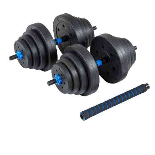 Гантелі розбірні бітумні THUNDER GYM-03 зі з'єднувачем для штанги, 2 х 20 кг Київ