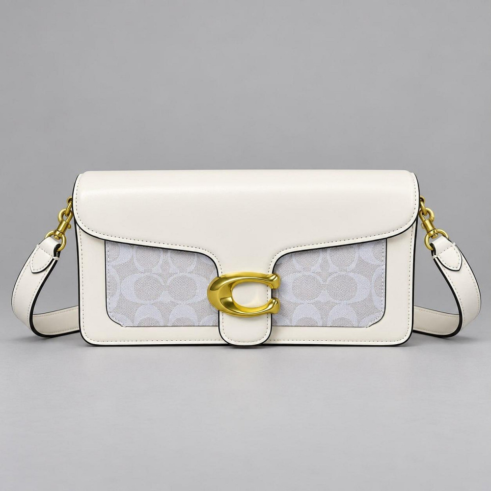 Женская брендовая сумка кроссбоди Coach Tabby Shoulder white Lux Киев - изображение 2